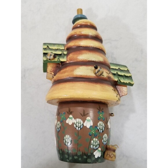 Vintage Zim's Heirloom Collectibles "Beehive Smoker" handpainted wood - Picture 8 of 12